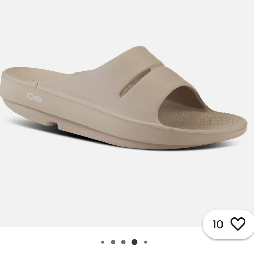 OOFOS Women's OOahh Slide Sandal - Beige